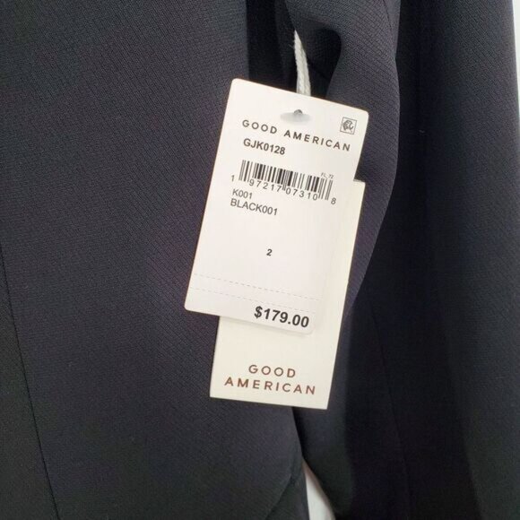 Women's‎ Good American Women's Fit and Flatter Blazer Jacket SZ 2 / Medium Black - Picture 4 of 5